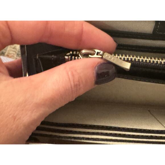 PAUL SMITH Rare Black and Yellow Heart Print Kiss Lock Clutch Bag/Long Wallet - Picture 8 of 8